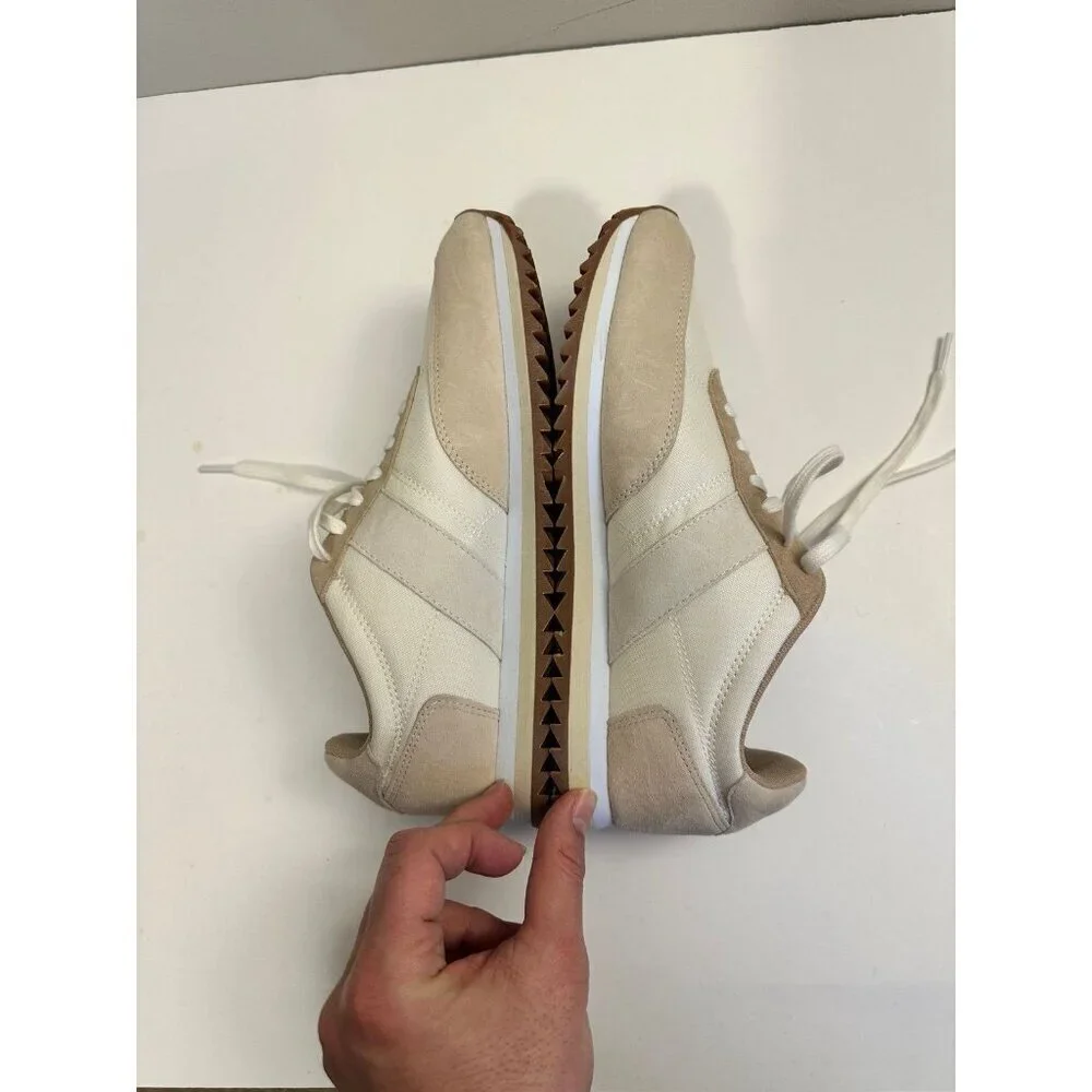 J. Crew Women’s trainers in Colorblock Clay Ivory Sneakers Size 9.0